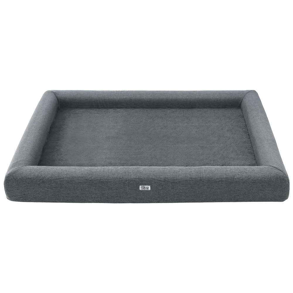 i.Pet XL Calming Pet Bed – Soft Washable Cushion for Dogs & Cats, Grey