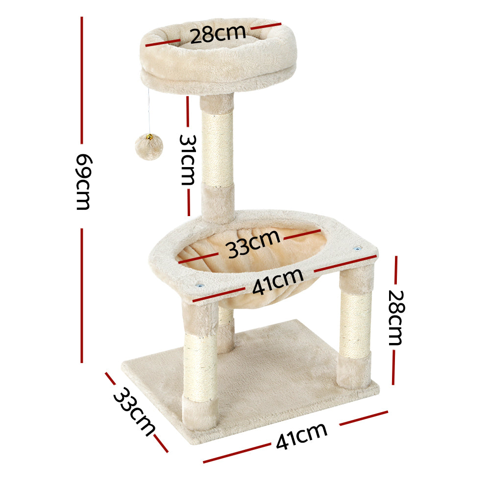 i.Pet 69cm Cat Tree – Scratching Post & Condo Tower