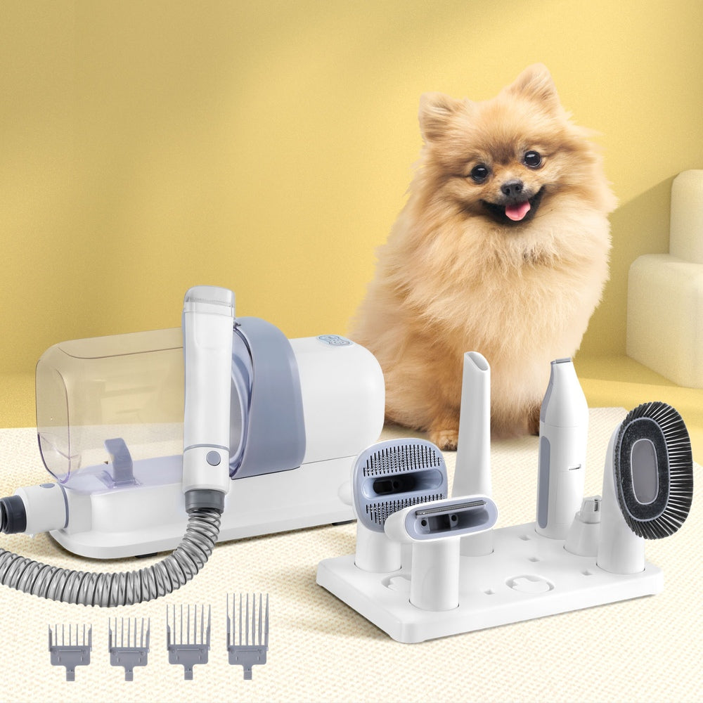 i.Pet Pet Grooming Vacuum Kit with Clipper & Brushes