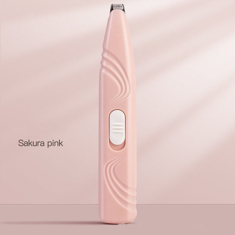 Sakura Pink Portable Pet Hair Trimmer with Precision Blade