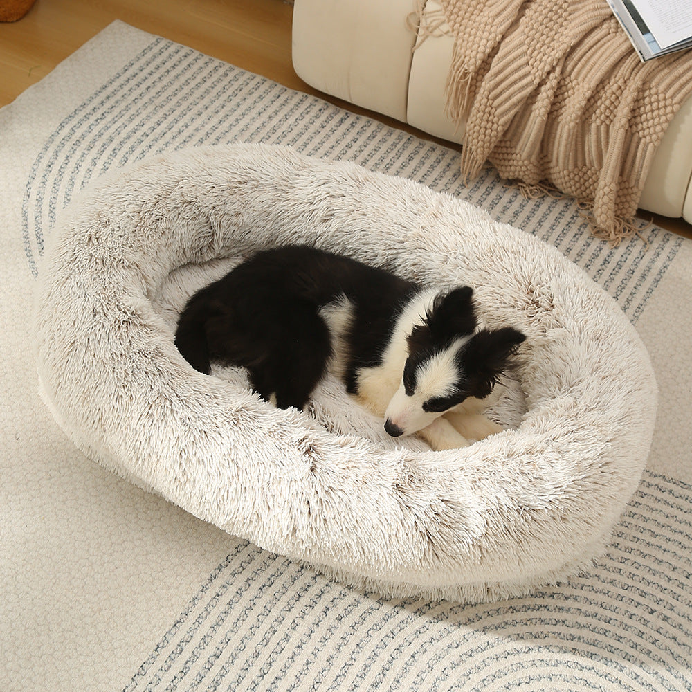 Stress Relieving Donut Pet Bed – Ultra Soft & Washable