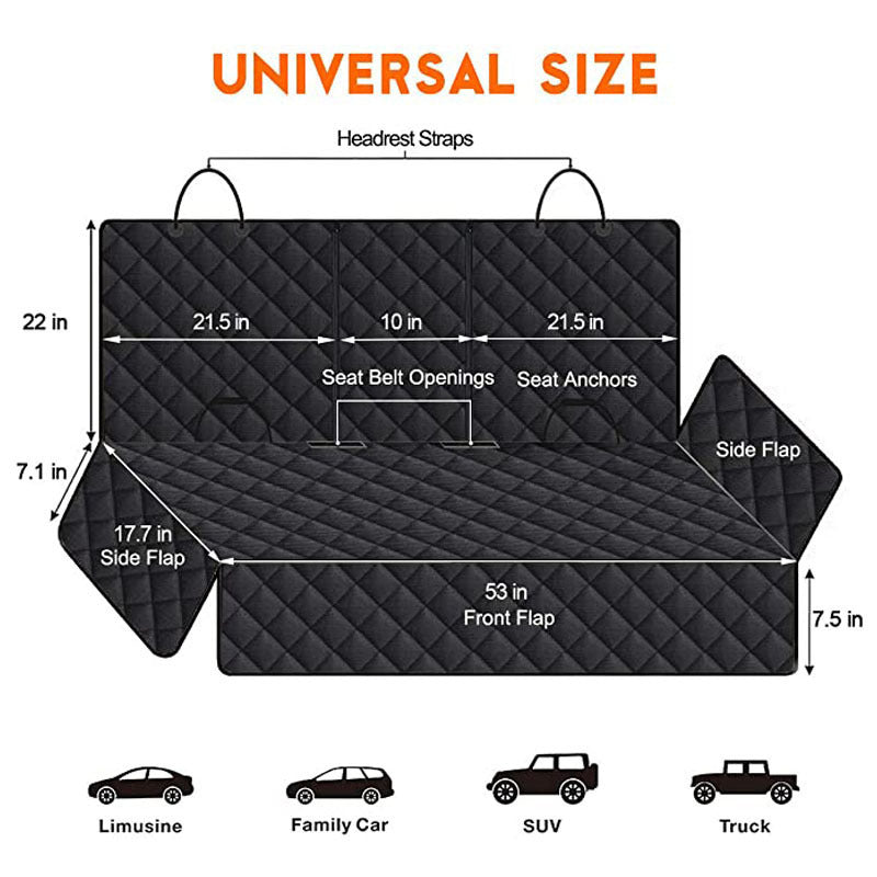 Waterproof Dog Car Seat Cover – Non-Slip Travel Mat