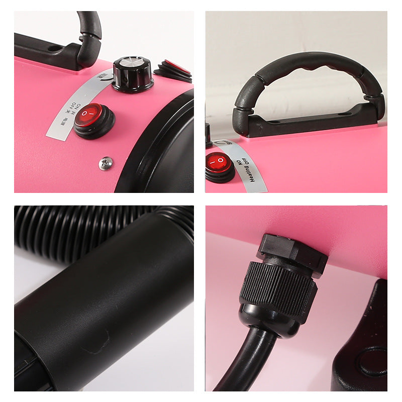 Pet Hair Dryer with Nozzles – Quiet & Powerful