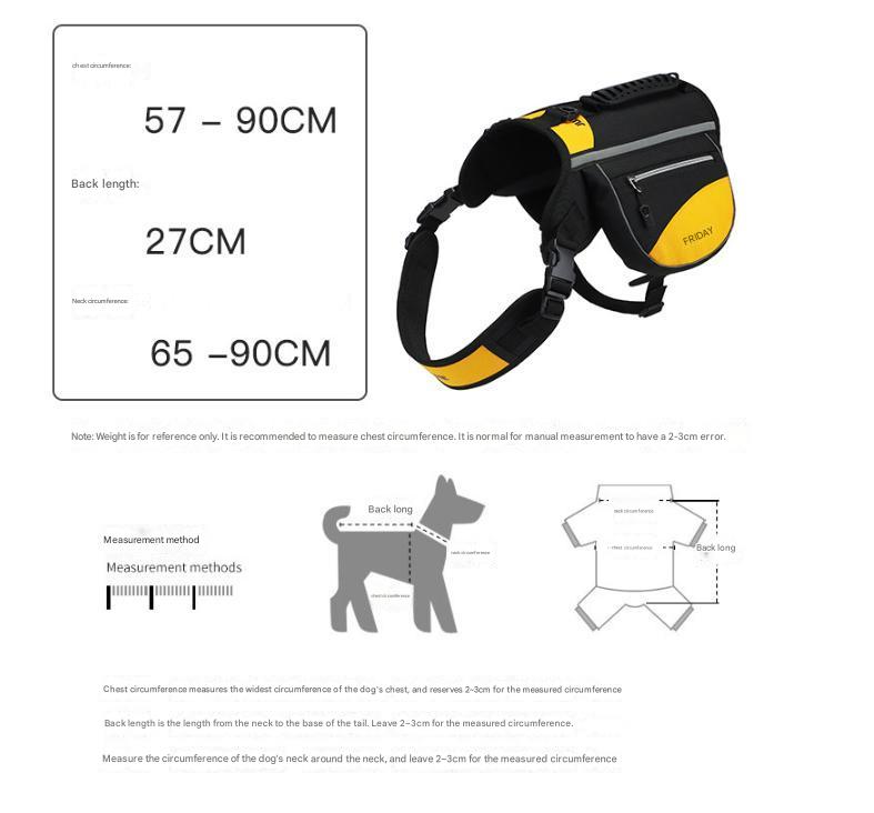 Reflective Dog Backpack Harness – Adjustable with Storage Bags