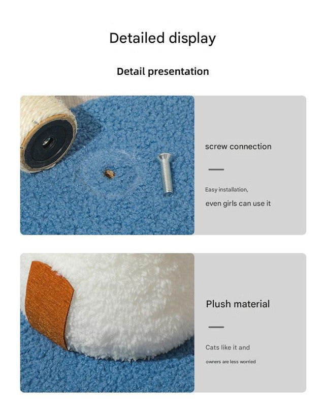 Blue Mushroom Cat Scratcher – Durable & Sofa-Protecting