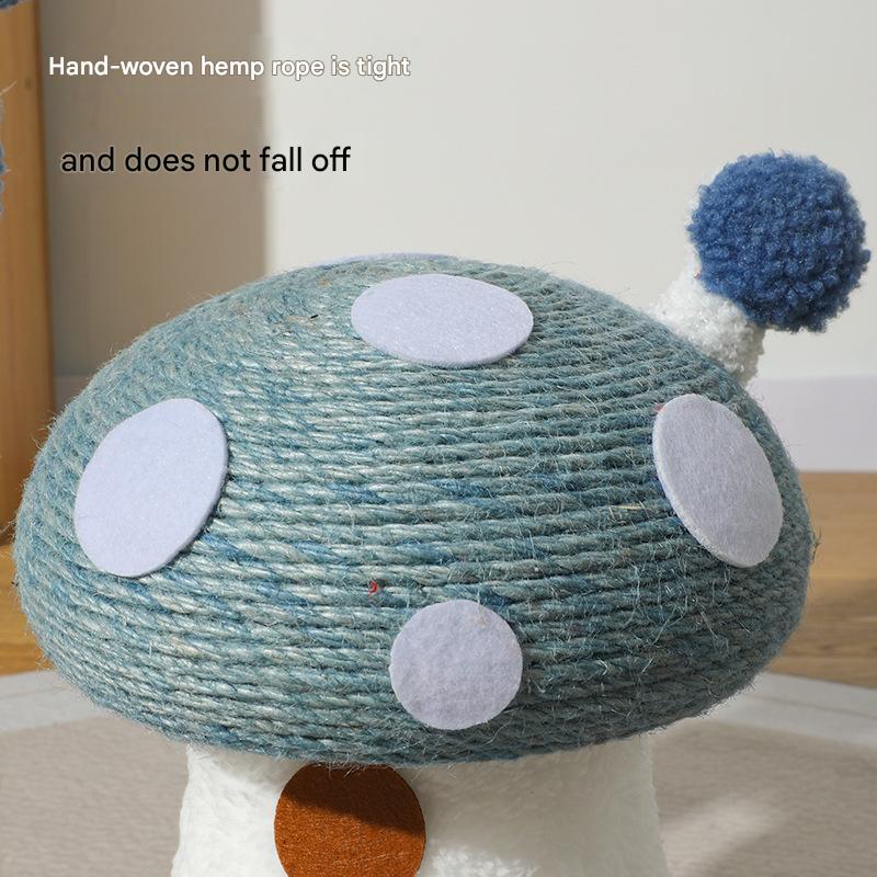 Blue Mushroom Cat Scratcher – Durable & Sofa-Protecting