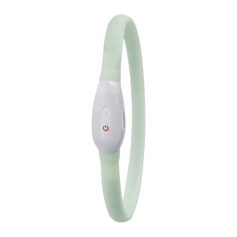 Colorful LED Rechargeable Pet Collar – Adjustable & Glow-in-Dark