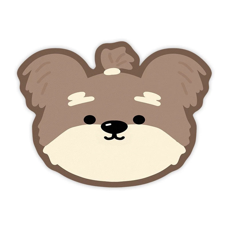 2 Pcs Cartoon Pet Feeding Mat - Splash-Proof and Easy to Clean