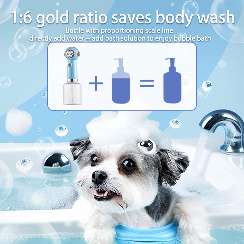 White Electric Pet Shampoo Foamer – Dense Foam, Quiet & Easy Bath