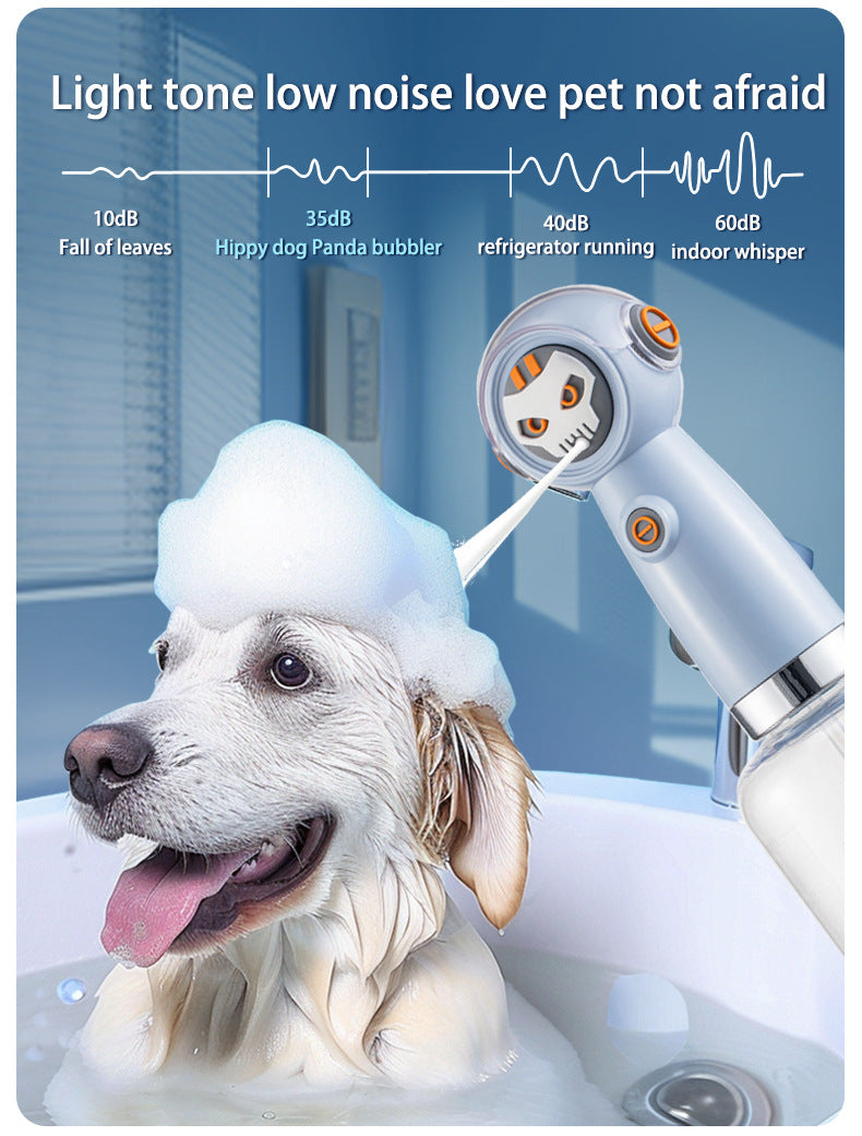 White Electric Pet Shampoo Foamer – Dense Foam, Quiet & Easy Bath