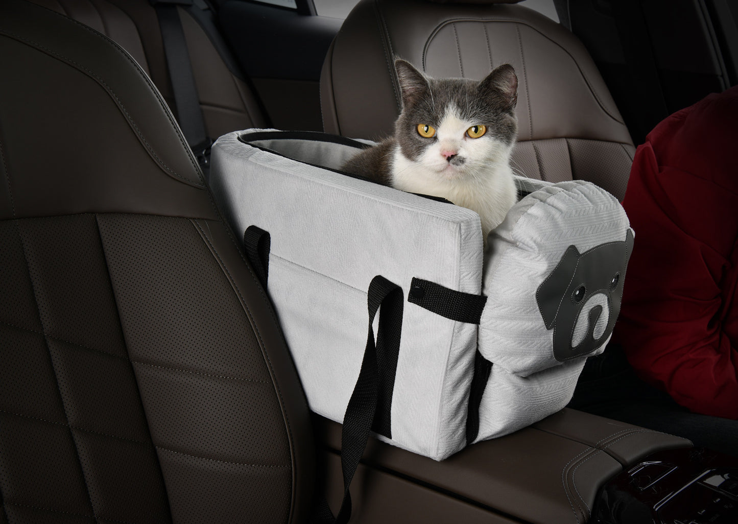 Beige Pet Car Booster – Small Dog & Cat Seat