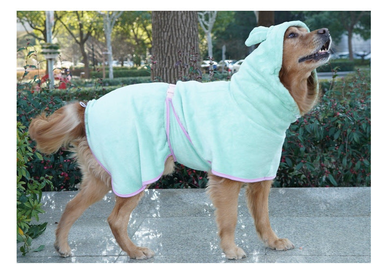 Hooded Dog Bathrobe – Absorbent & Adjustable