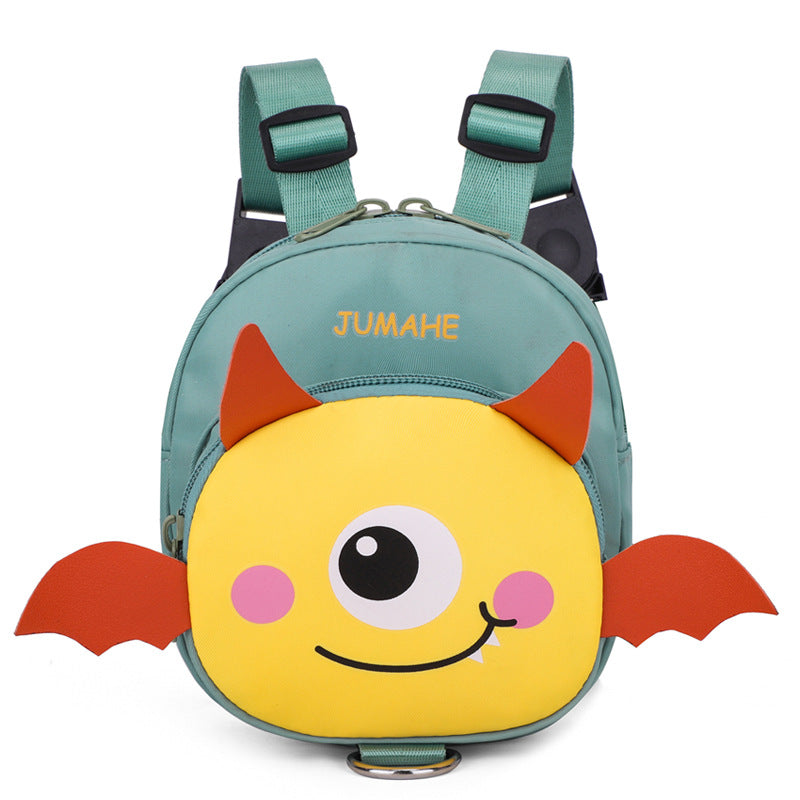 Adorable Monster Small Pet Backpack Harness - Treat Pouch with Poop Bag Dispenser