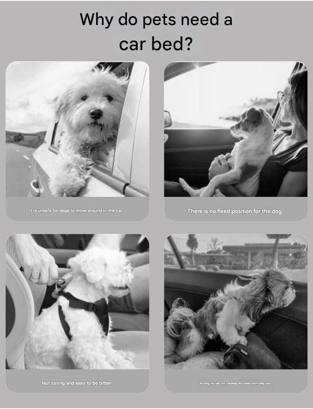 Plush Dog Car Seat & Travel Bed for safer travel