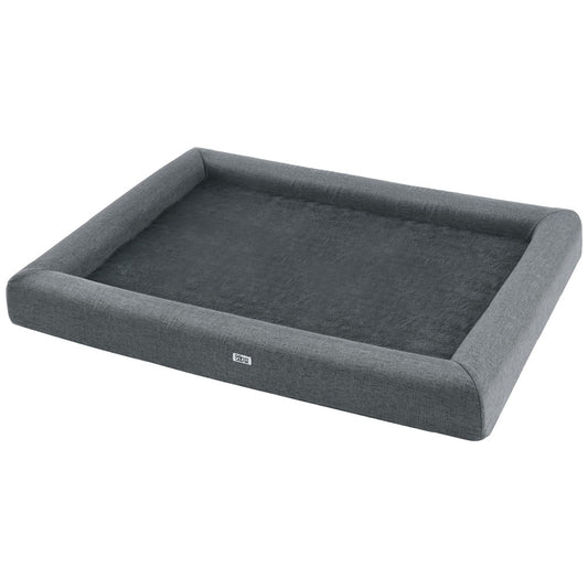 i.Pet XL Calming Pet Bed – Soft Washable Cushion for Dogs & Cats, Grey