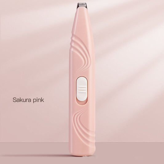 Sakura Pink Portable Pet Hair Trimmer with Precision Blade