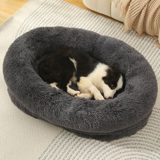 Stress Relieving Donut Pet Bed – Ultra Soft & Washable