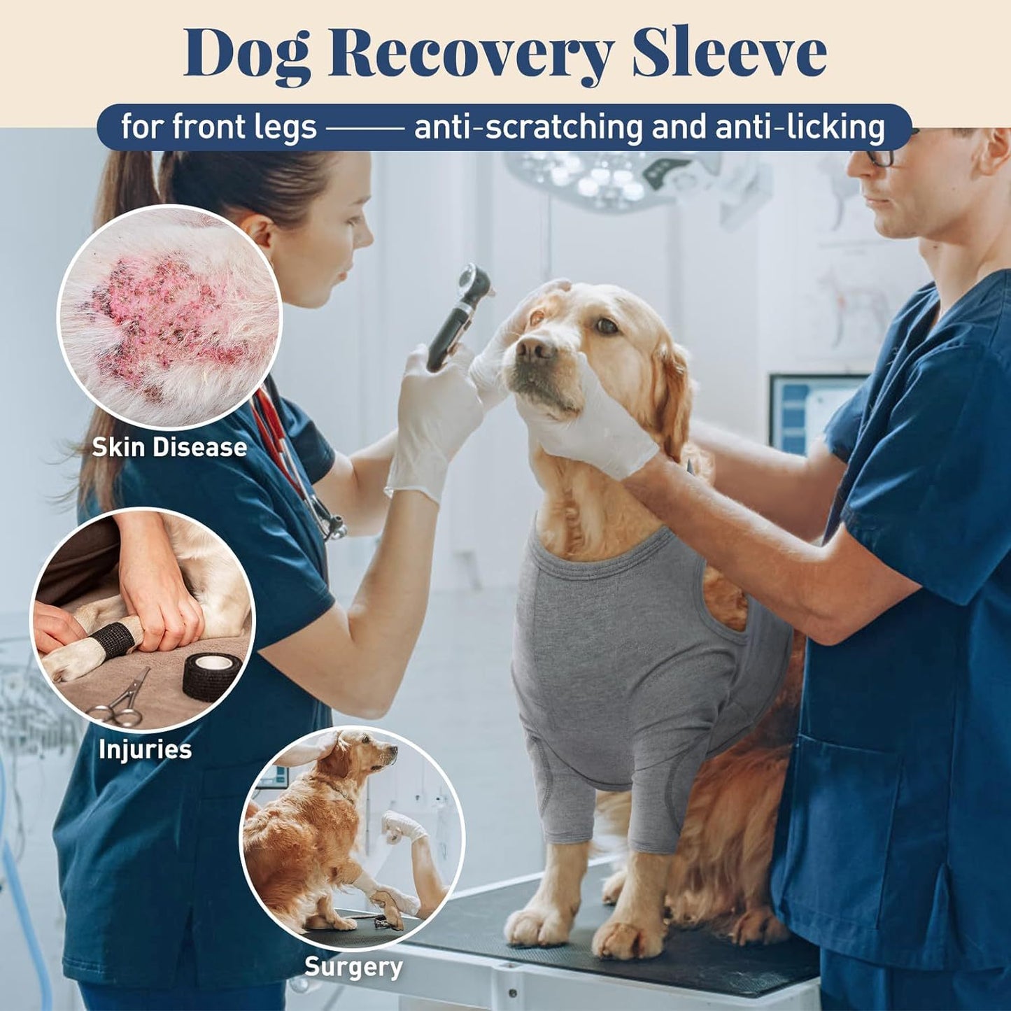 Pet Front Leg Protective Sleeve – Elastic Dog Leg Guard for Post-Surgery Protection