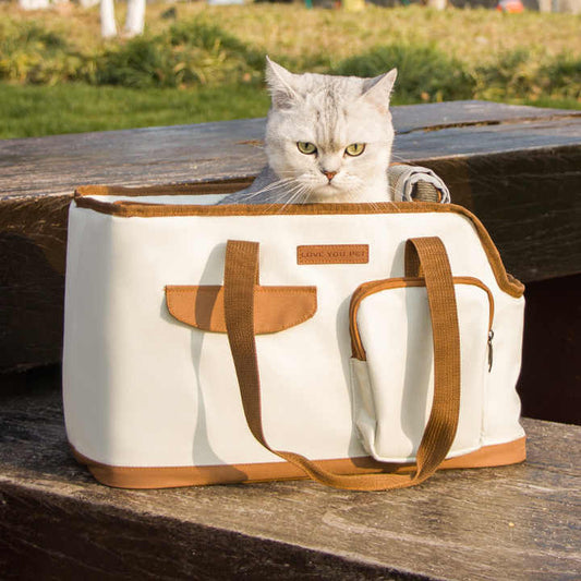 Toast Soft-Sided Cat Carrier Bag – Large Capacity Pet Travel Tote with Top Zipper
