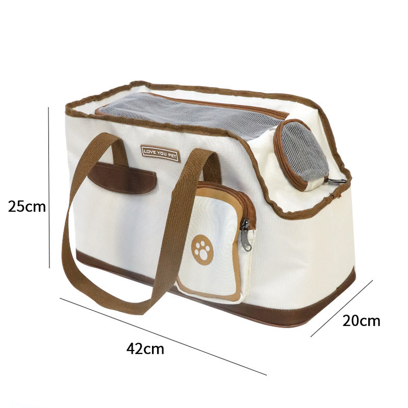 Toast Soft-Sided Cat Carrier Bag – Large Capacity Pet Travel Tote with Top Zipper