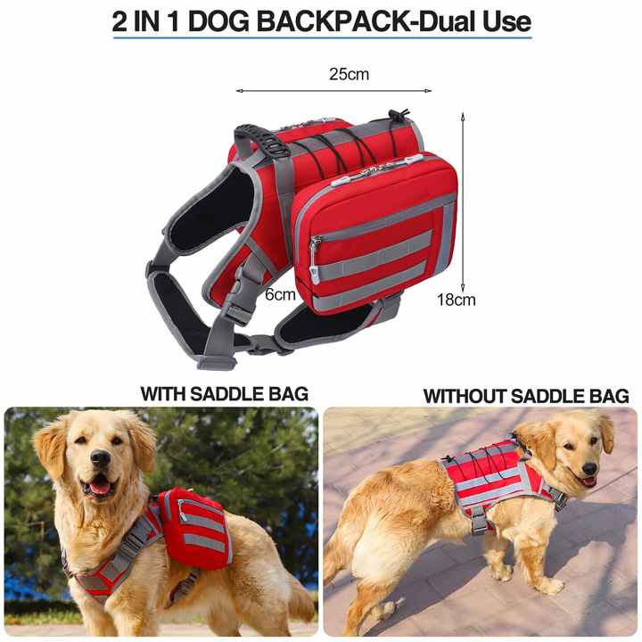Adventure Tactical Dog Backpack – Adjustable Saddle Harness