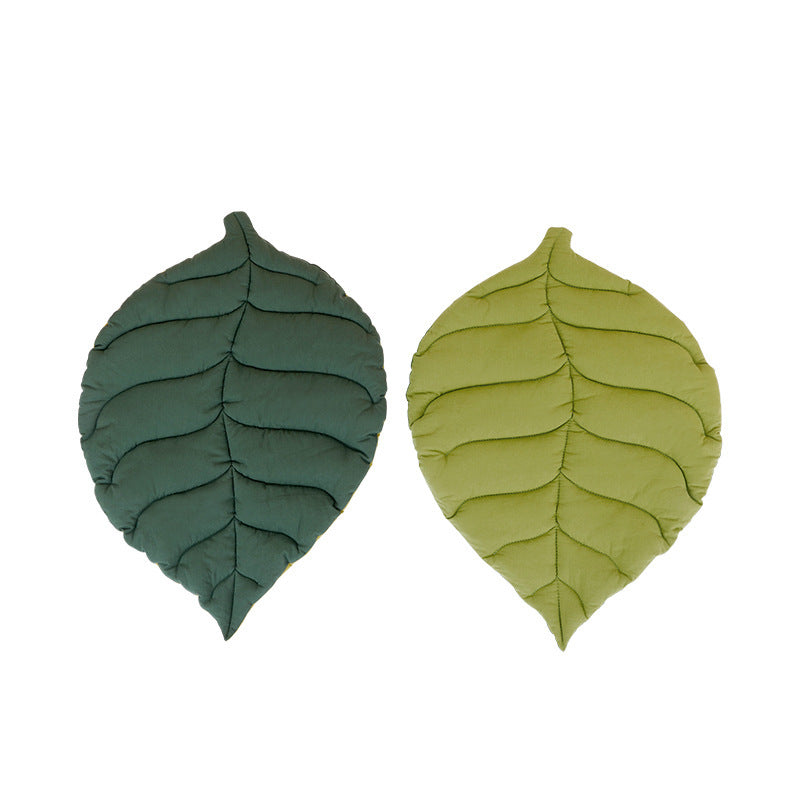 1-Pack Yellow Leaf-Shaped Pet Mat – Durable Sleeping Pad for Dogs & Cats
