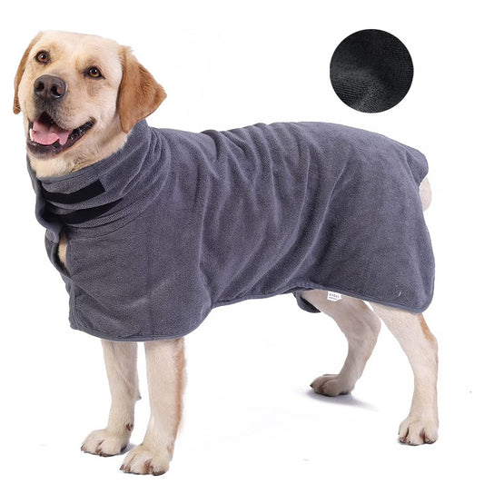 Quick-Dry Dog Bathrobe