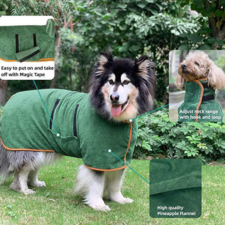 Quick-Dry Dog Bathrobe