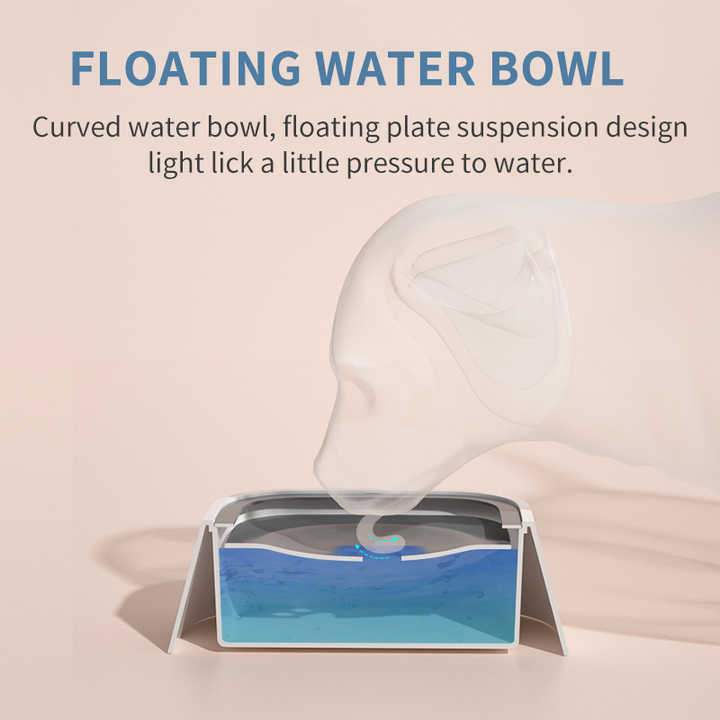 Floating Pet Water Bowl – Anti-Spill, Splash-Proof, 1L for Dogs & Cats