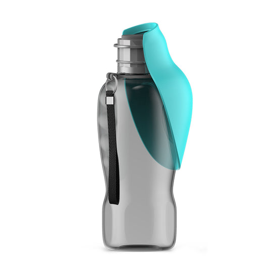 Green & Grey Foldable Pet Water Bottle – 800ml Leakproof Travel Dispenser