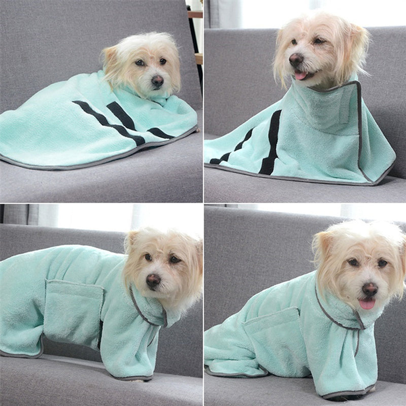 2PCS Dog Bathrobe Towels – Soft & Absorbent