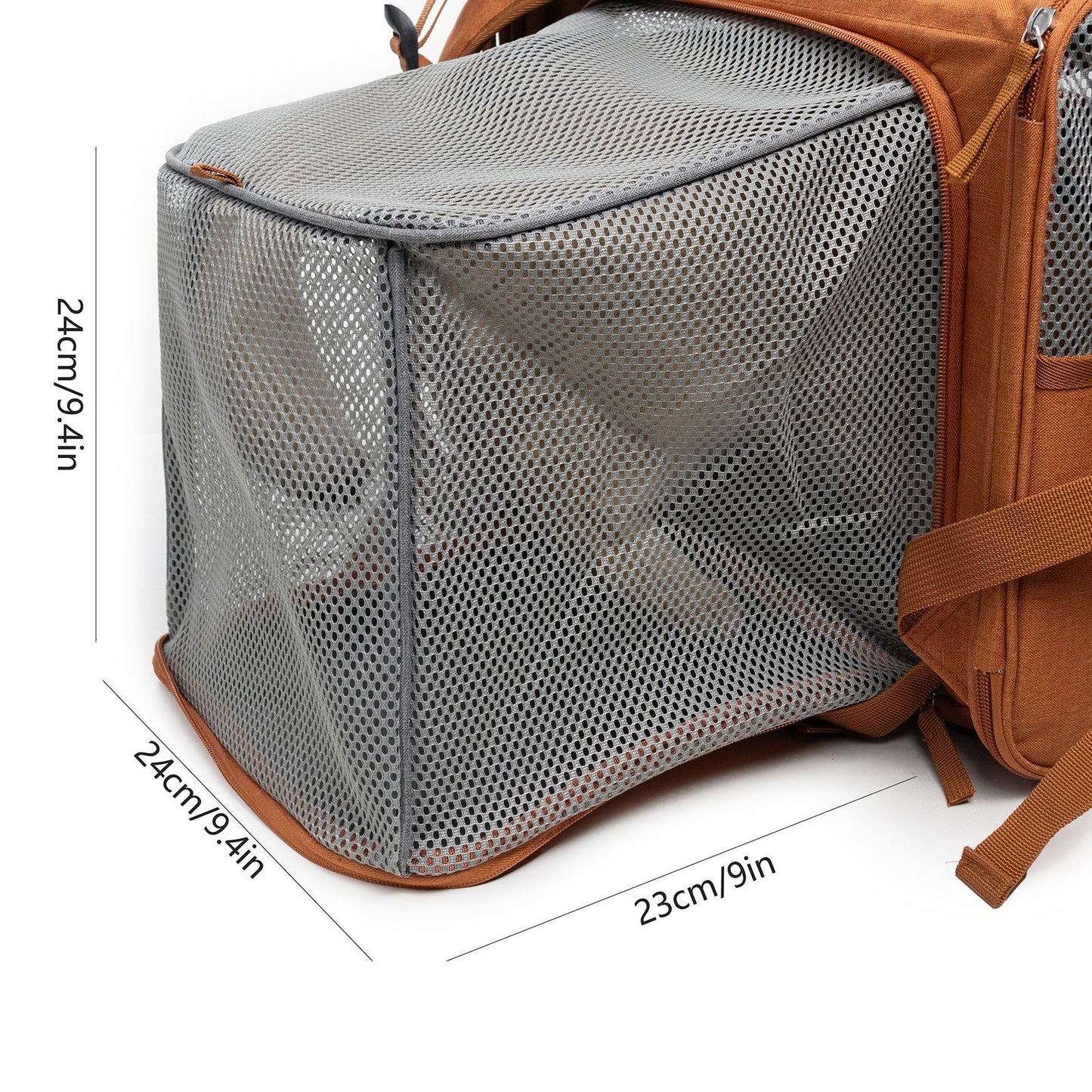 Brown Pet Carrier Backpack – Stylish & Comfortable for Cats & Small Dogs