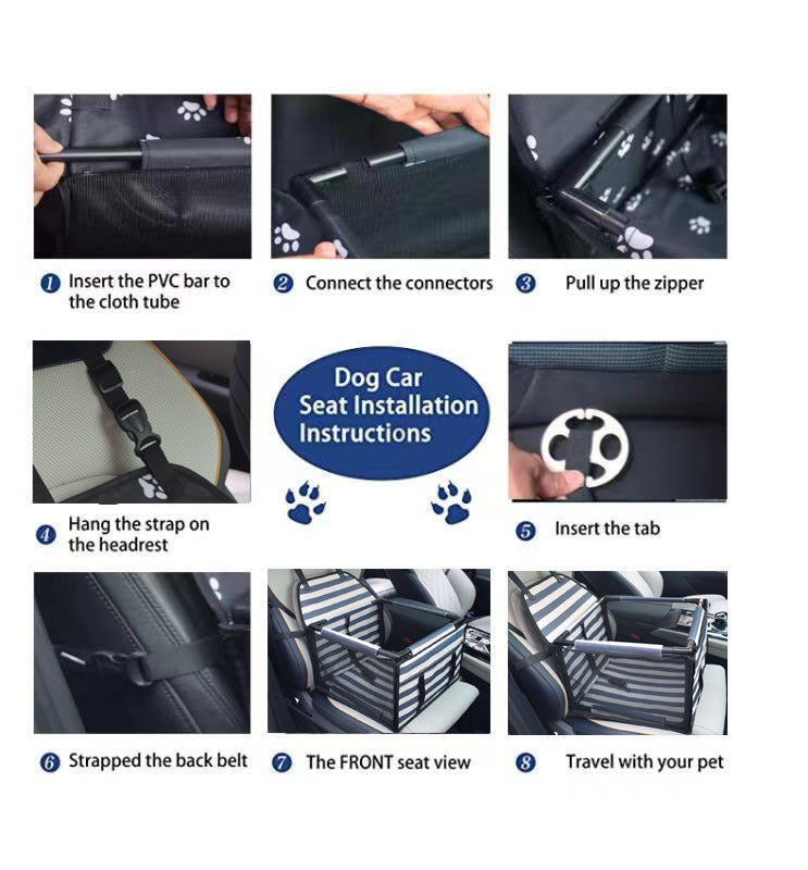 Mesh Dog Car Seat – Easy Install Booster for Small Pets