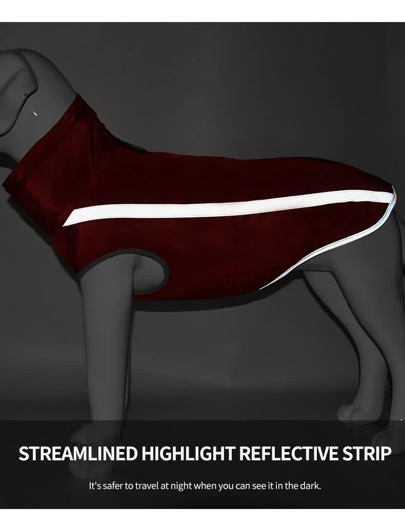 Reflective Dog Jacket – Waterproof & Warm Winter Coat for Large Dogs