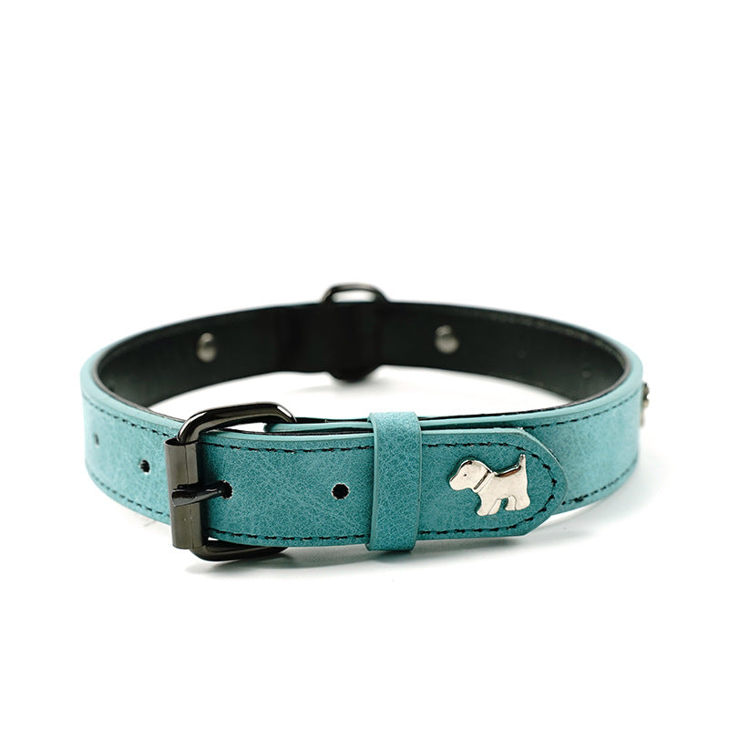 Comfort Meets Cuteness: 2-Pack Leather Dog Collars.