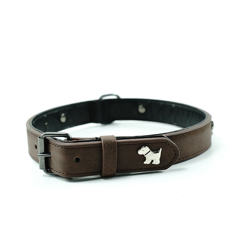 Comfort Meets Cuteness: 2-Pack Leather Dog Collars.