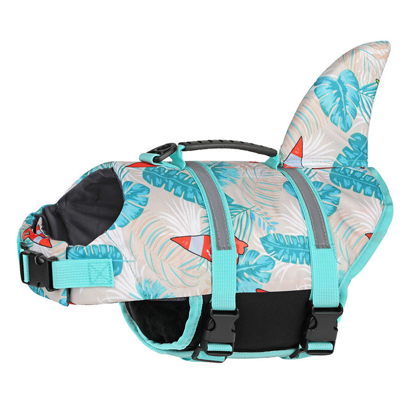 Life Jacket for Dogs - Summer Swimming Safety Vest with Shark Fin
