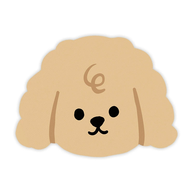 2 Pcs Cartoon Pet Feeding Mat - Splash-Proof and Easy to Clean