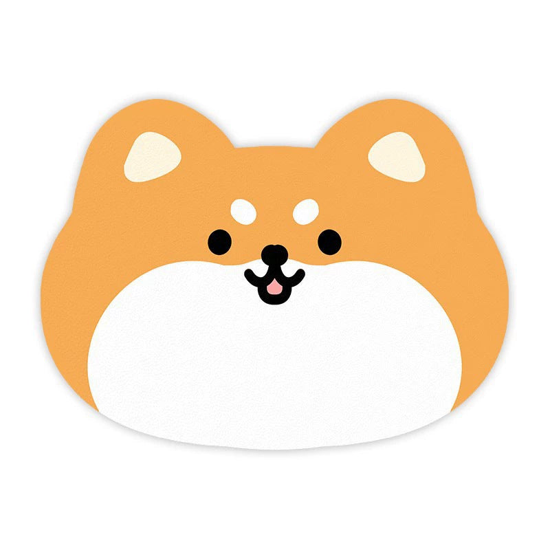 2 Pcs Cartoon Pet Feeding Mat - Splash-Proof and Easy to Clean