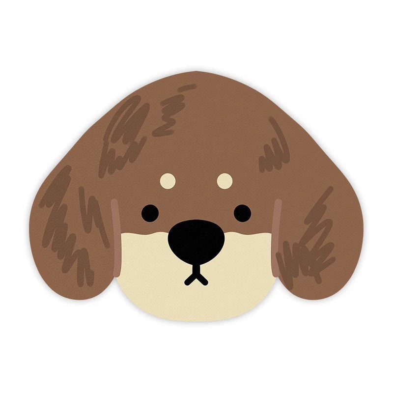 2 Pcs Cartoon Pet Feeding Mat - Splash-Proof and Easy to Clean