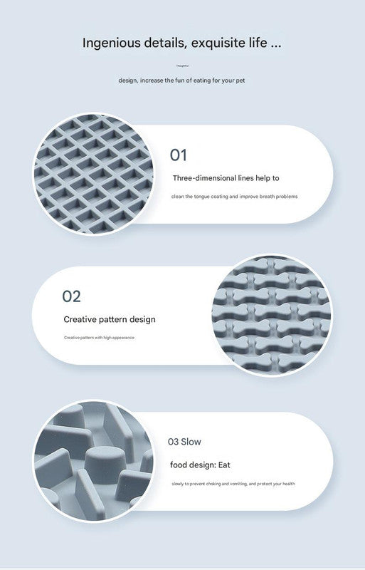 Slow Feeder Lick Mat with Suction Cups