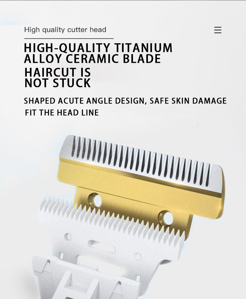White Rechargeable Pet Hair Clipper – Low Noise, Ceramic Blades, 5-Speed
