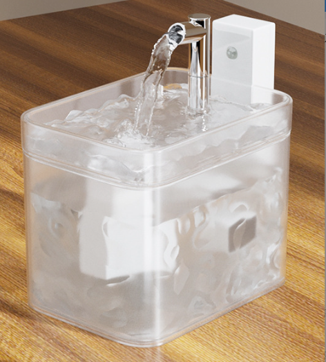 Matte White Wireless Pet Water Fountain – 1.5L Automatic Filtered Dispenser