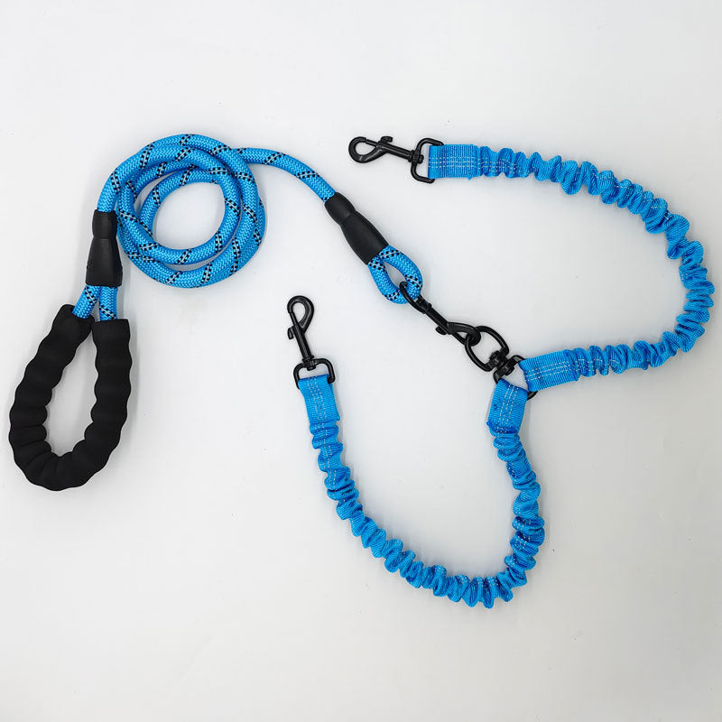 1.5M Dual Dog Leash - Easy to walk two dogs, tangle-free design