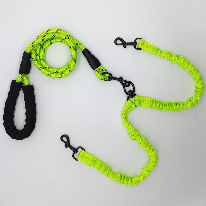 1.5M Dual Dog Leash - Easy to walk two dogs, tangle-free design