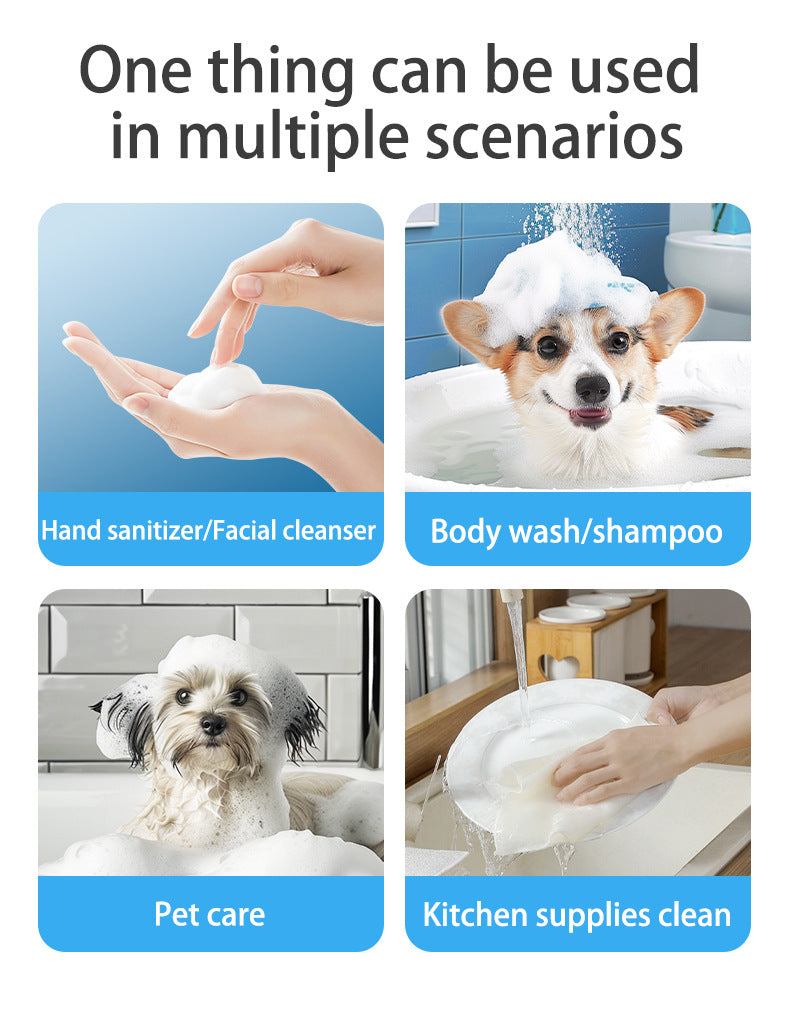 White Electric Pet Shampoo Foamer – Dense Foam, Quiet & Easy Bath
