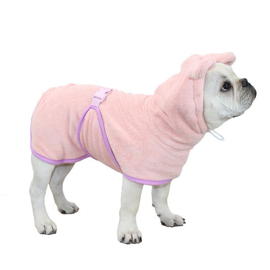 Hooded Dog Bathrobe – Absorbent & Adjustable