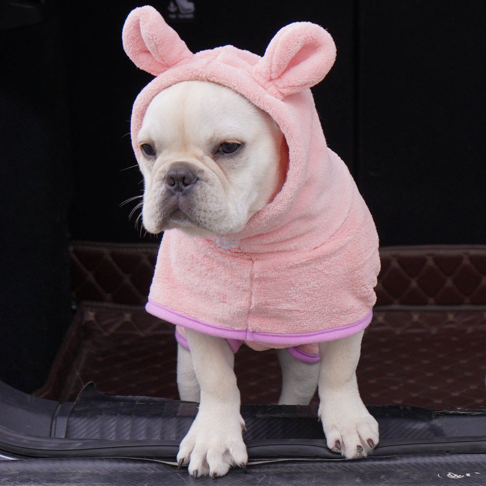 Hooded Dog Bathrobe – Absorbent & Adjustable