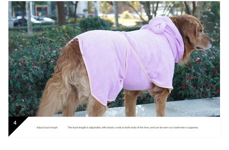Hooded Dog Bathrobe – Absorbent & Adjustable