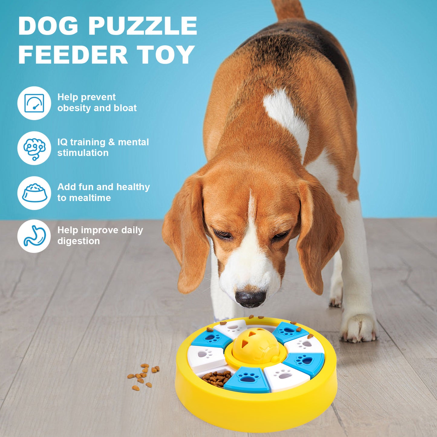 Interactive Dog Puzzle Feeder - Slow Feeder for IQ Training & Mental Stimulation